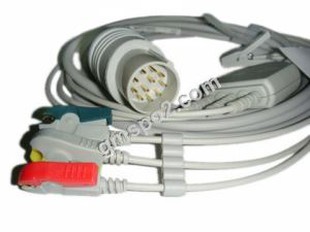A utiliser avec Nihon Kohden One Piece ECG Câble avec Leadwire, 3 dérivations, IEC, Grabber, 11PIN