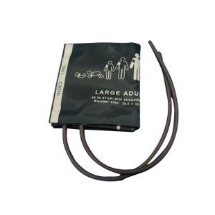 Large manchette double tube Nibp adulte, circonférence du bras 33-47cm