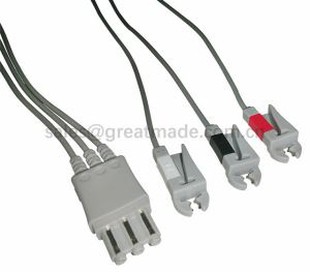 Fils de connexion compatibles M1671A à 3 dérivations, AHA, Grabber