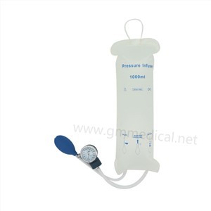 1000ml Réutilisable Nylon Pressure Infusion Bag With Pressure Gauge,White.for Blood And Fluid Quick Infusion.