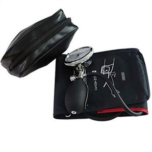 Brassard manuel de pression artérielle extra-long pour adultes, manchette à tube unique à circonférence du bras de 22-42 cm avec jauge de pression et ampoule d’inflation