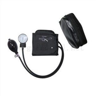 Manchette manuelle adulte de tension artérielle, manchette à double tube avec jauge de pression et ampoule d’inflation, avec le sac de porket.
