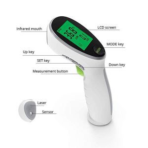 Thermomètre infrarouge numérique pour bébé Front médical sans contact Thermomètre LCD portable