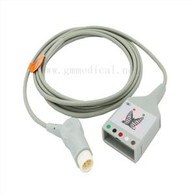 Compatible avec HP/ Philips 5-Lead AHA Trunk Cable , ECG Trunk Cable For Patient Monitor , 9ft & 12pin.