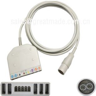 Utiliser avec le câble réseau multi-paramètre Lohmeier 98.060.120 / A (IBP * 2, température * 2, ECG à 5 dérivations, Spo2)