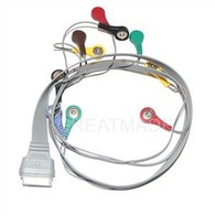 Compatible EDAN Holter / recodeur SE-2003 / SE-2012 10-lead Ecg Holter Câble Snap Type