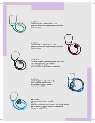 Stéthoscope professionnel à double tête en aluminium anodisé avec stéthoscope anti-tête